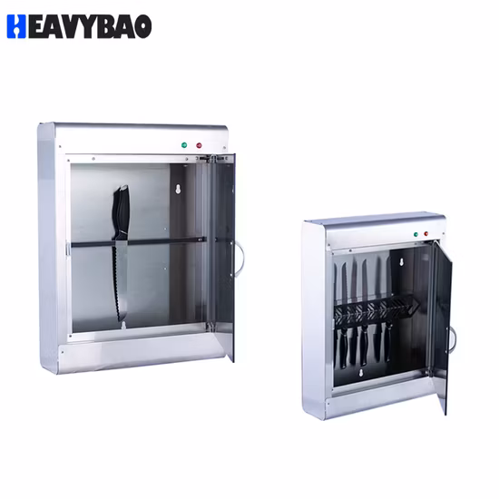 Heavybao 상업용 스테인레스 스틸 UV 칼 포크 소독 살균기 캐비닛